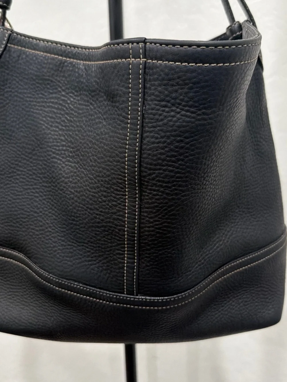 Vintage Coach Pebbled Leather Bucket Hobo Bag